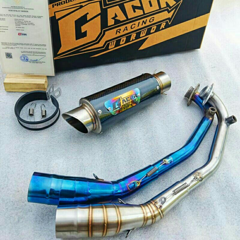 KNALPOT RACING GACOR KUALITAS SUARA GAHAR tipe Motor metik BEAT VARIO Scoopy Mio PCX DLL knalpot shi