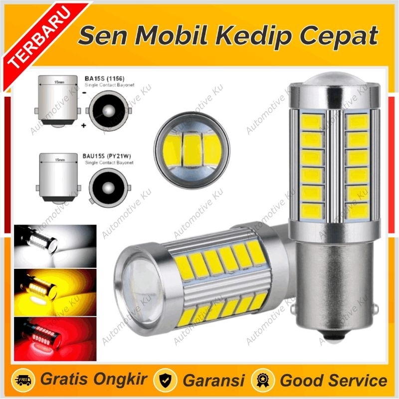 SEN MOBIL KEDIP CEPAT LAMPU SEIN LED 33 MATA BAU15S BA15S BULAT KAKI 1 AVANZA XENIA APV GRANDMAX PIC