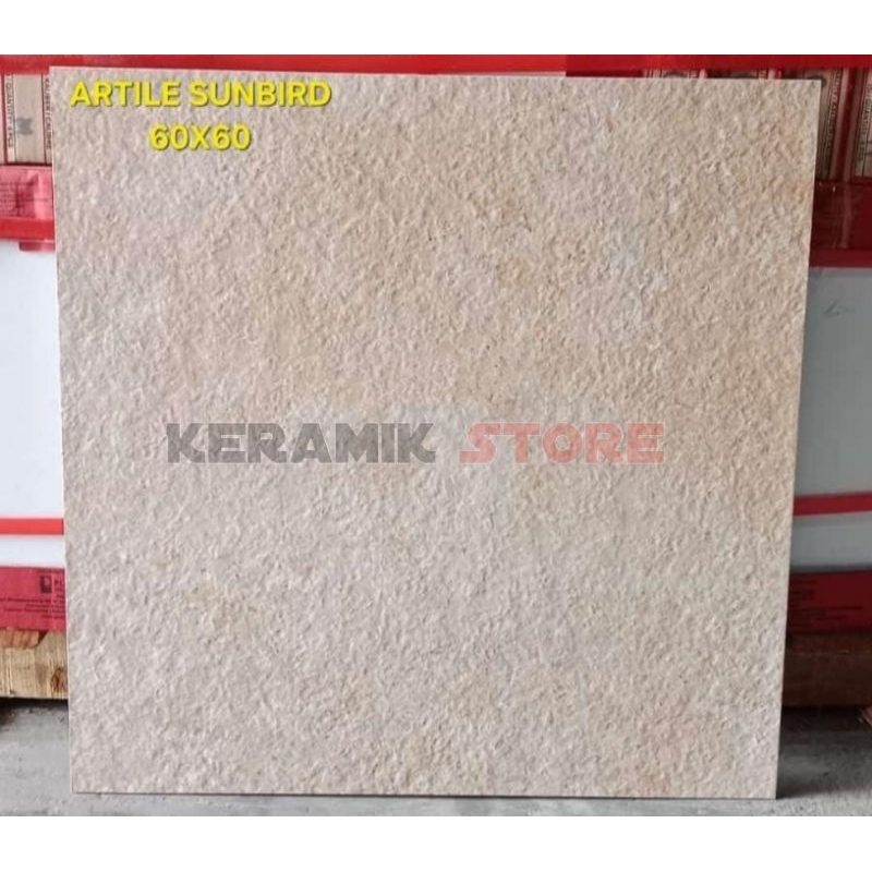 granit teras 60x60 rustic artile cream texture sunbird