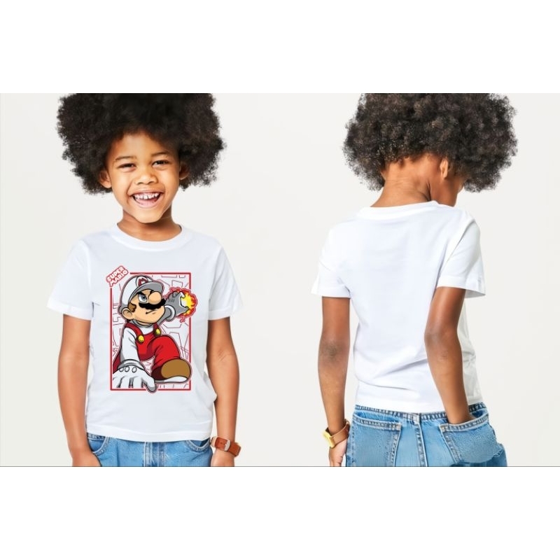KAOS ANAK SUPER MARIO BROSS FIRE