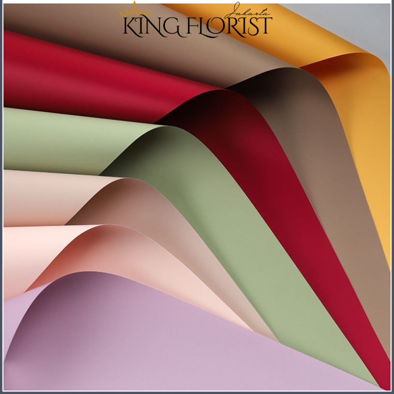 

20 LEMBAR Kertas Buket Full Color Polos Cellophane Wrapping Paper Kertas Bunga Cellophane 6089