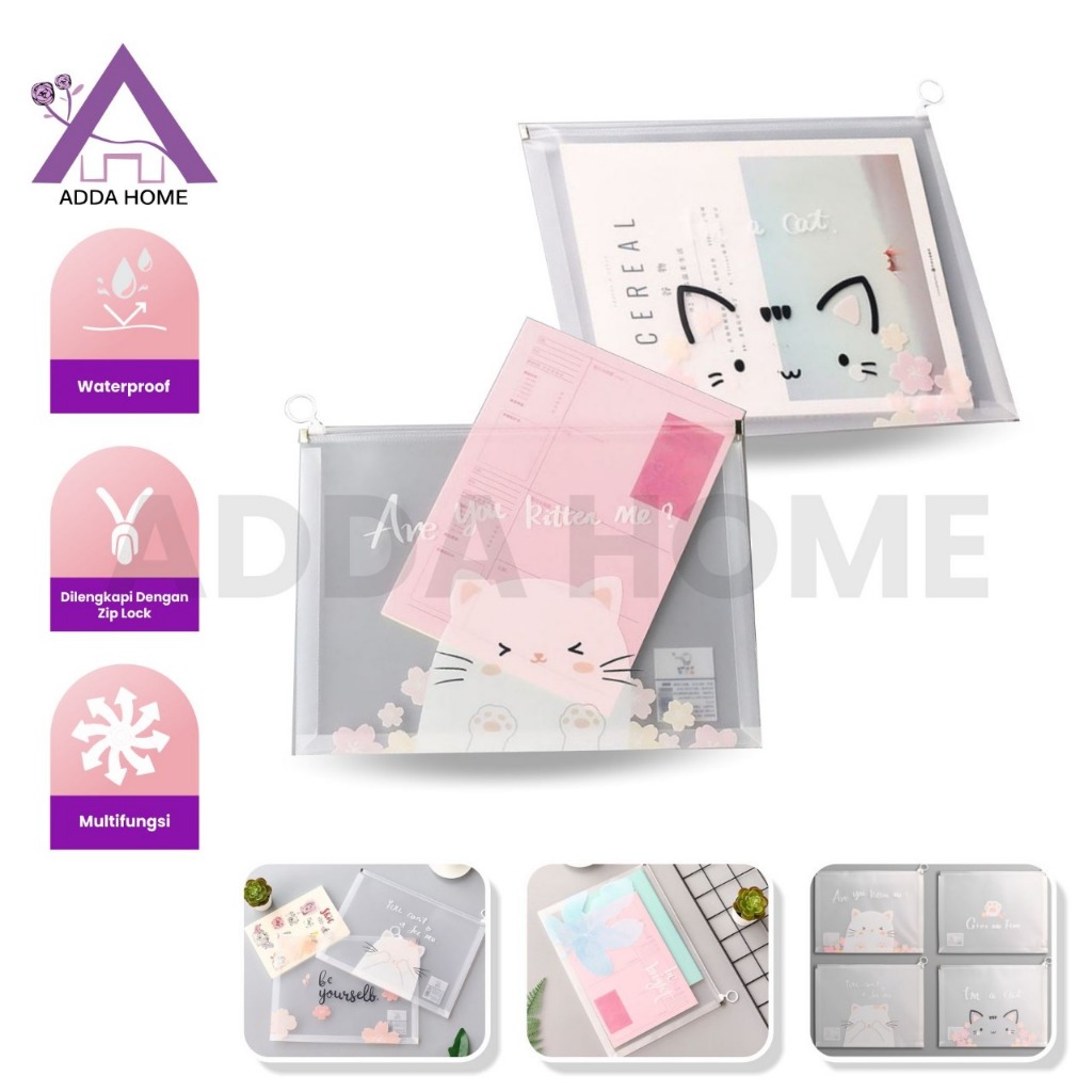 

Map Zipper Lock Transparan Waterproof Tempat Penyimpanan File Dokumen ATK Serbaguna