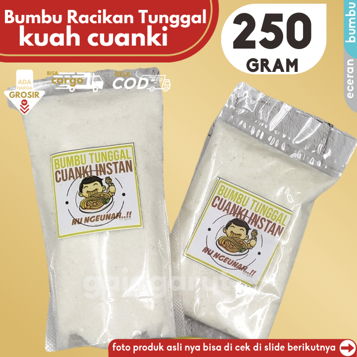 

Bumbu Tunggal Kuah CUANKI 250gr by GG (Bisa COD/Grosir/Kargo)