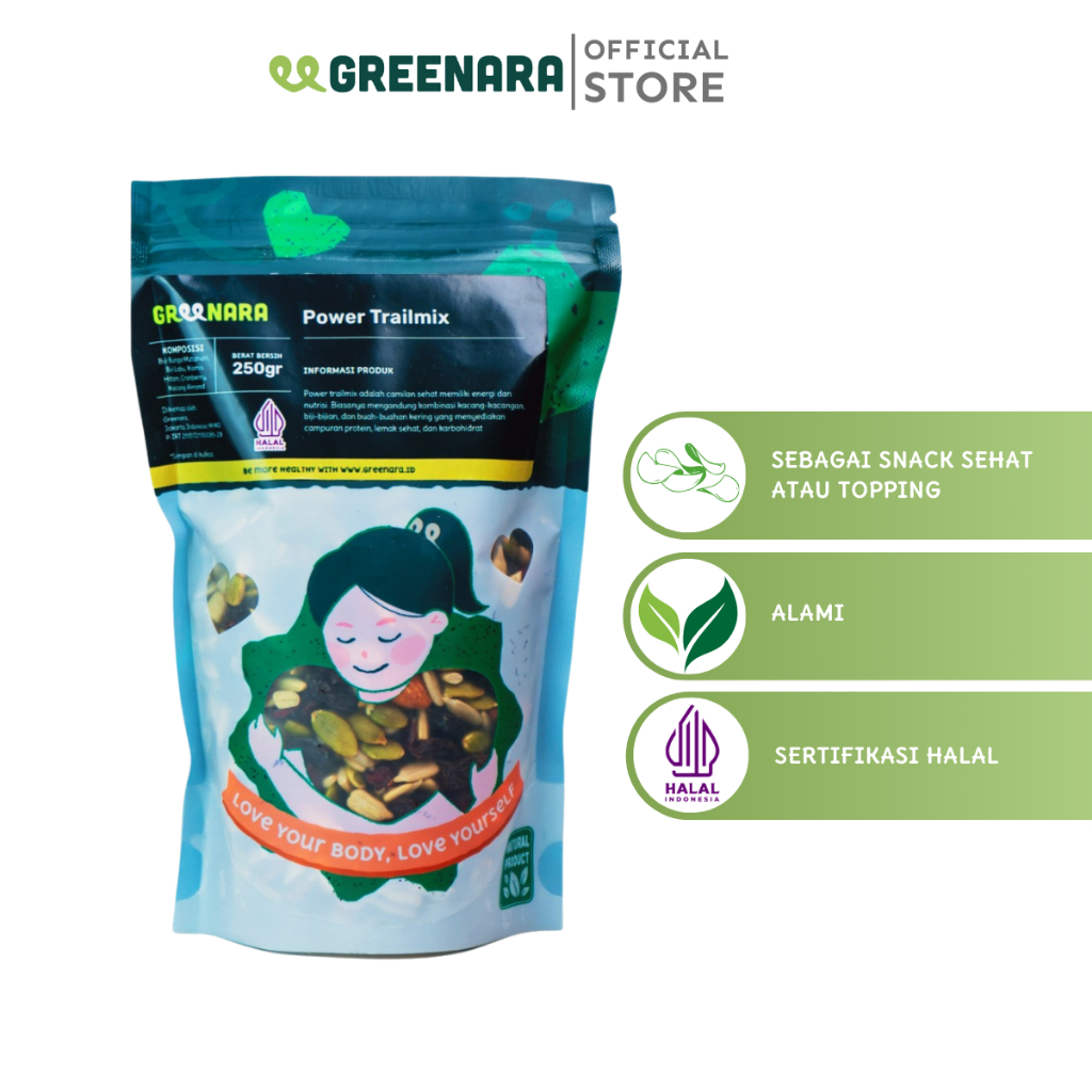 

Greenara - Power Trail Mix 250gr / Snack Sehat