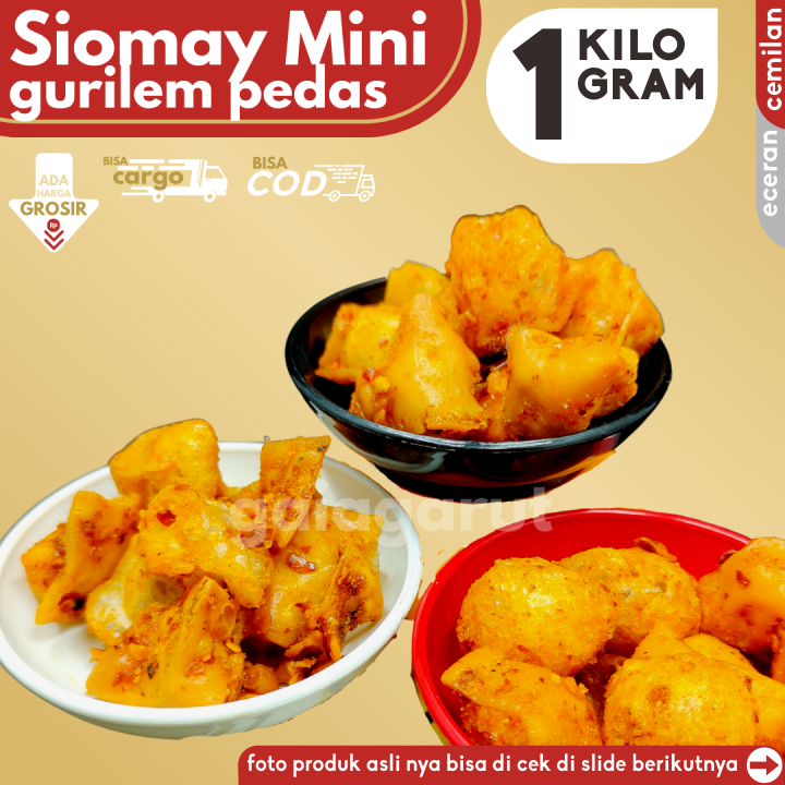 

Cemilan Siomay Mini GURILEM PEDAS isi 1KG by GG (Bisa COD/Grosir/Kargo)