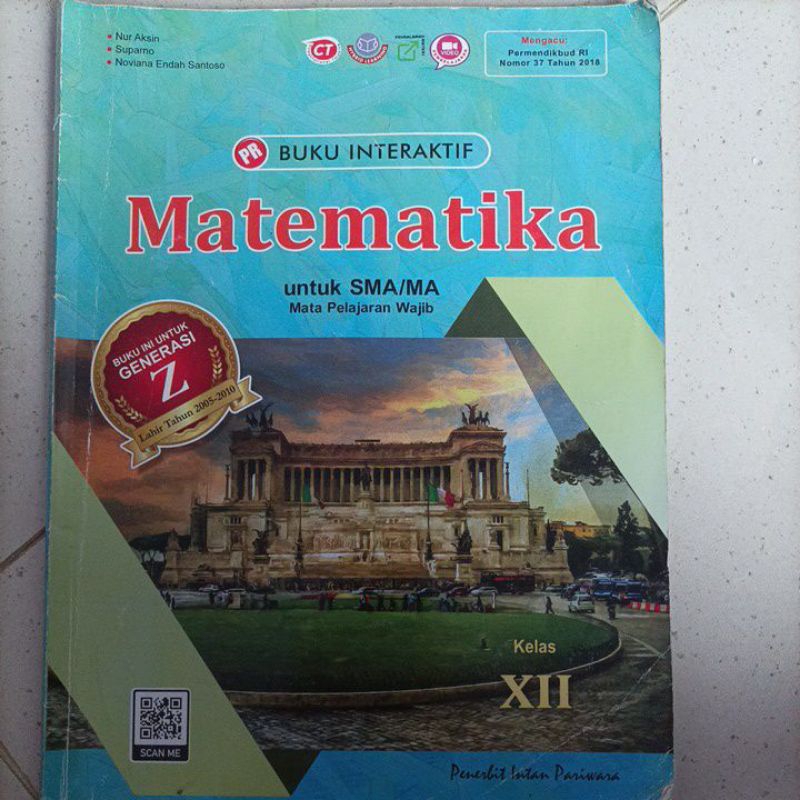 PRELOVED BUKU MTK WJB/MNT INTAN PARIWARA KELAS 12