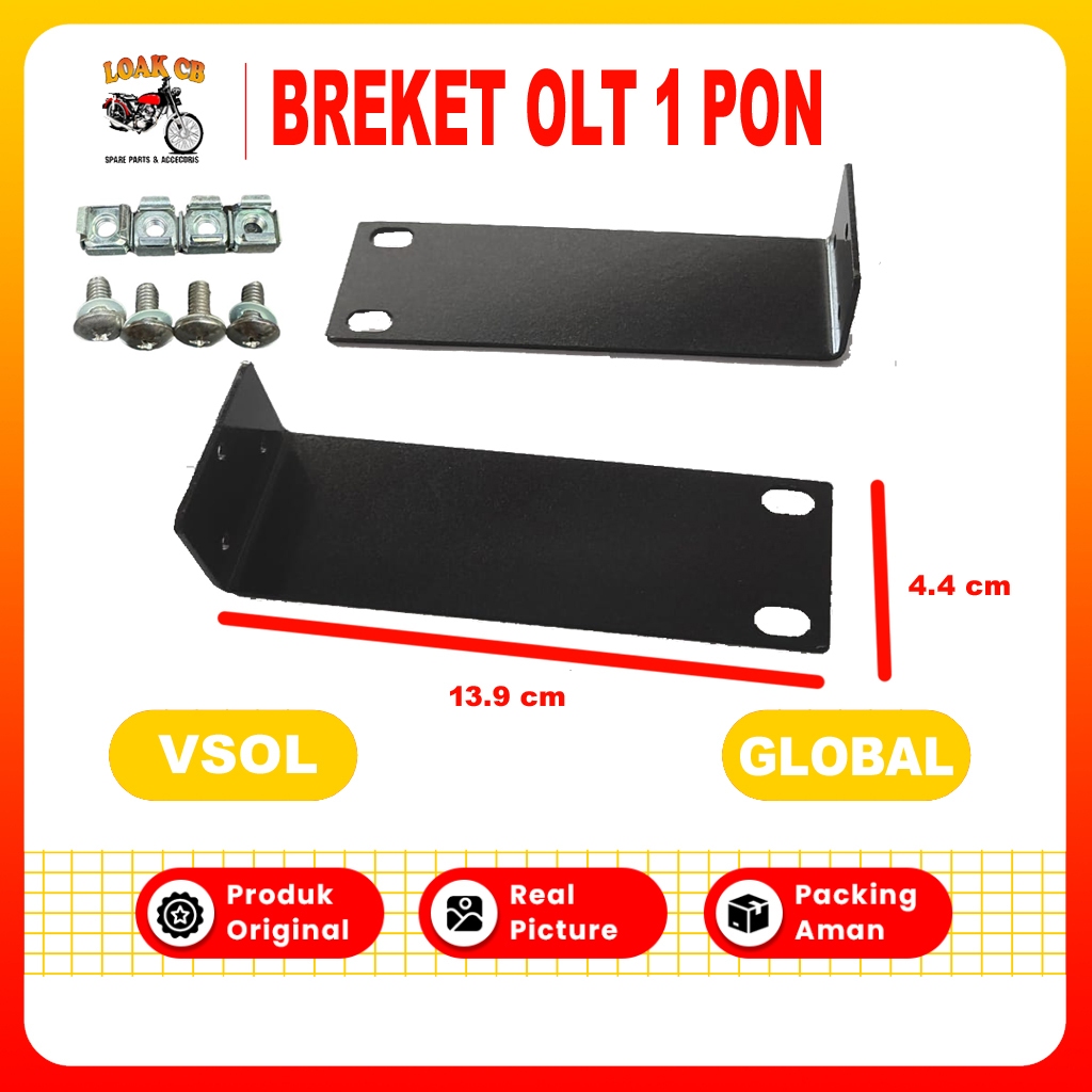 Bracket OLT GLOBAL VSOL 1 PON Breket Dudukan Pangkon Optical Line Terminal Layanan Jaringan Fiber Op