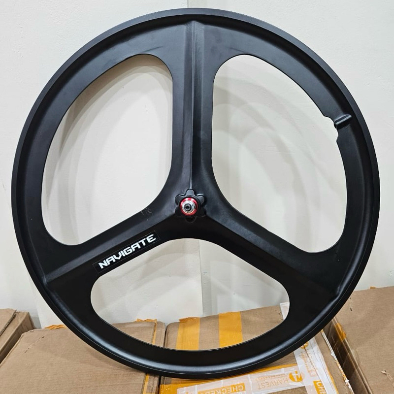 (BARANG LECET SEDIKIT) Wheelset NAVIGATE 700c Magnesium Alloy Untuk Fixie