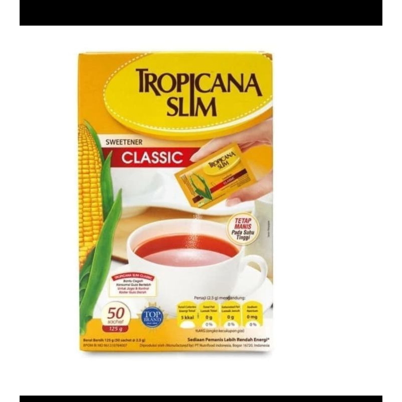 

Tropicana Slim Classic Pemanis Alami 50 Sachet