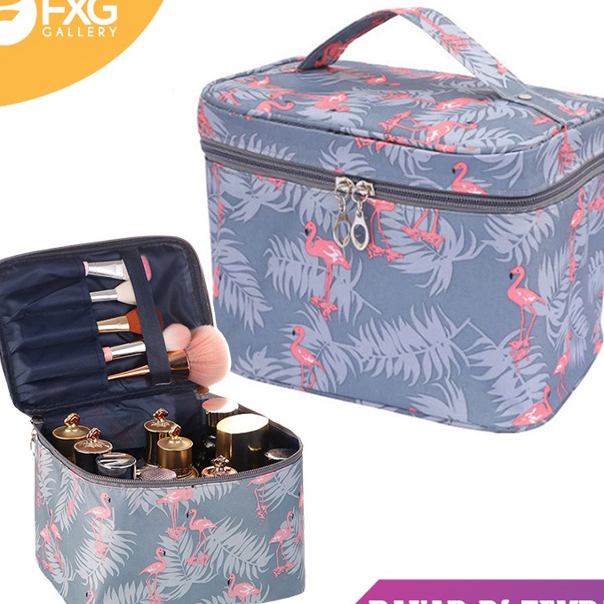 KI3 FXG  Tas Kosmetik Travel Karakter Pouch Make Up Wanita Korea Cosmetics Bag Serbaguna TK3