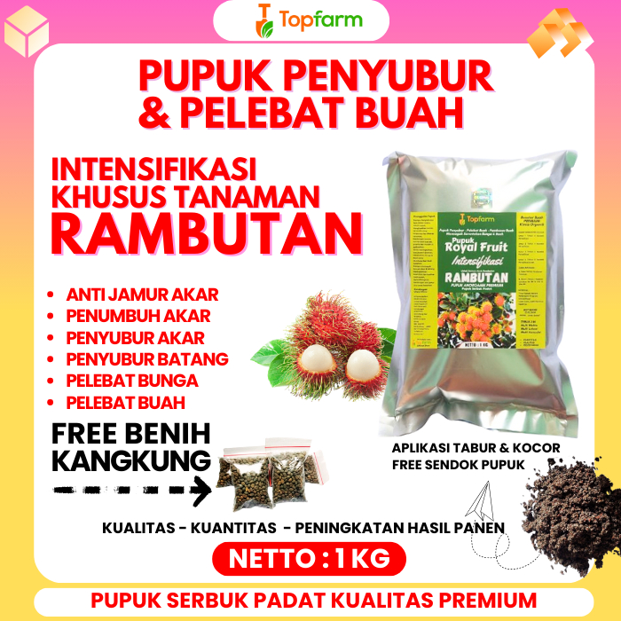 Pupuk Pelebat Buah Rambutan / Pupuk Rambut Cepat Berubah / Pupuk Rambutan Berbuuah / Pupuk Booster B