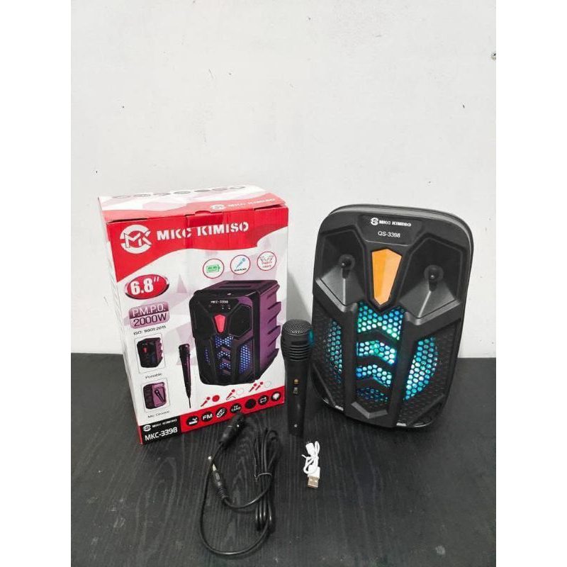 READY SPEAKER BLUETOOTH 6,8 INCHI FREE MIC BERAT 1kg MKC - 3398 / SPEAKER PORTABLE