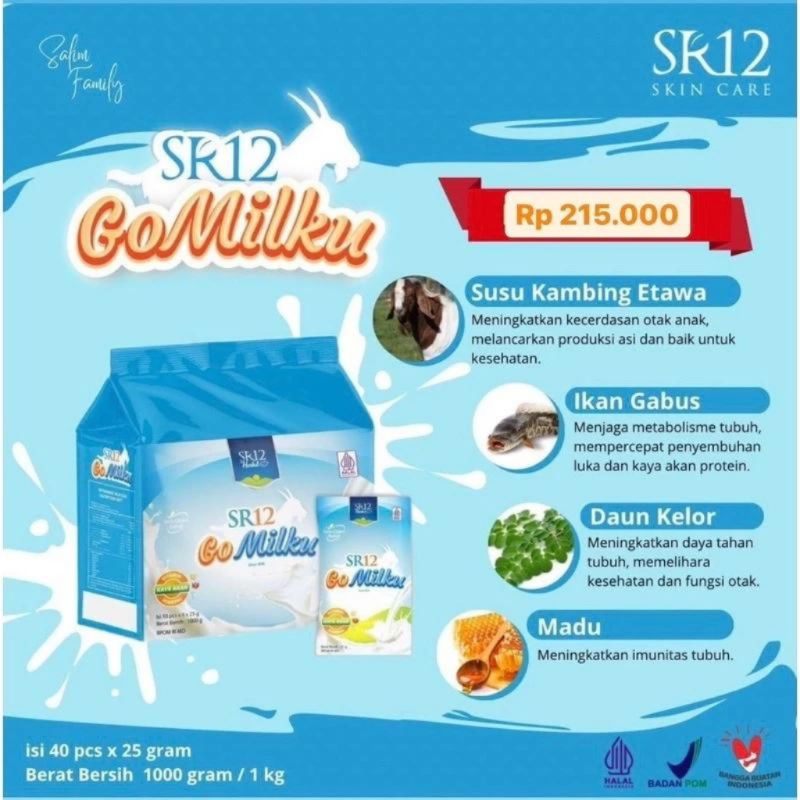 

Susu Kambing Etawa Premium Gomilku SR12 kemasan pack 1000 gram (isi 40 sachet)