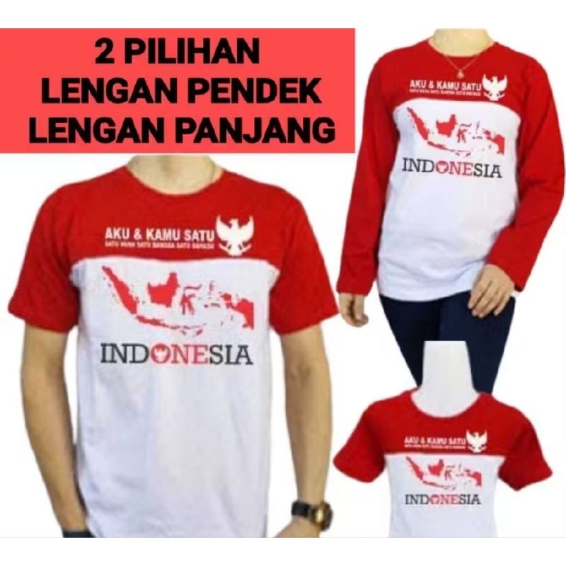 kaos merah putih 17 agustusan pria dewasa 001
