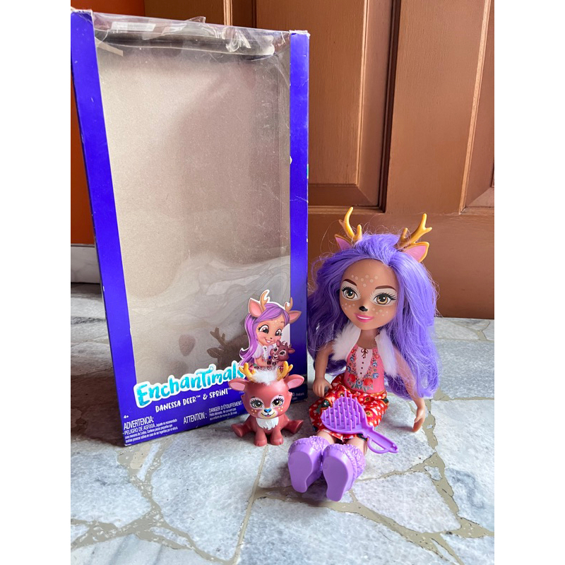 [PRELOVED] ENCHANTIMALS DANESSA DEER and SPRINT. mainan anak perempuan. baby doll. baby a live