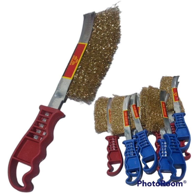 Sikat Baja Kuningan Sikat besi gagang Plastik Sikat Besi Kuningan 1 PCS