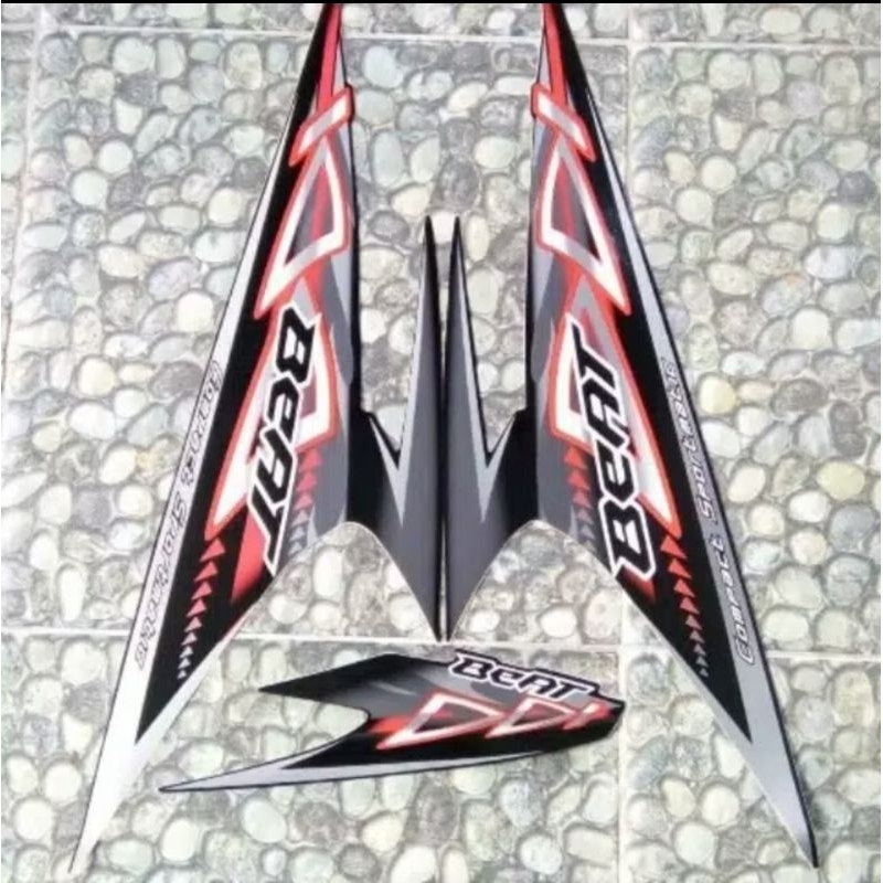 Stiker Striping Honda beat karbu 2011 hitam