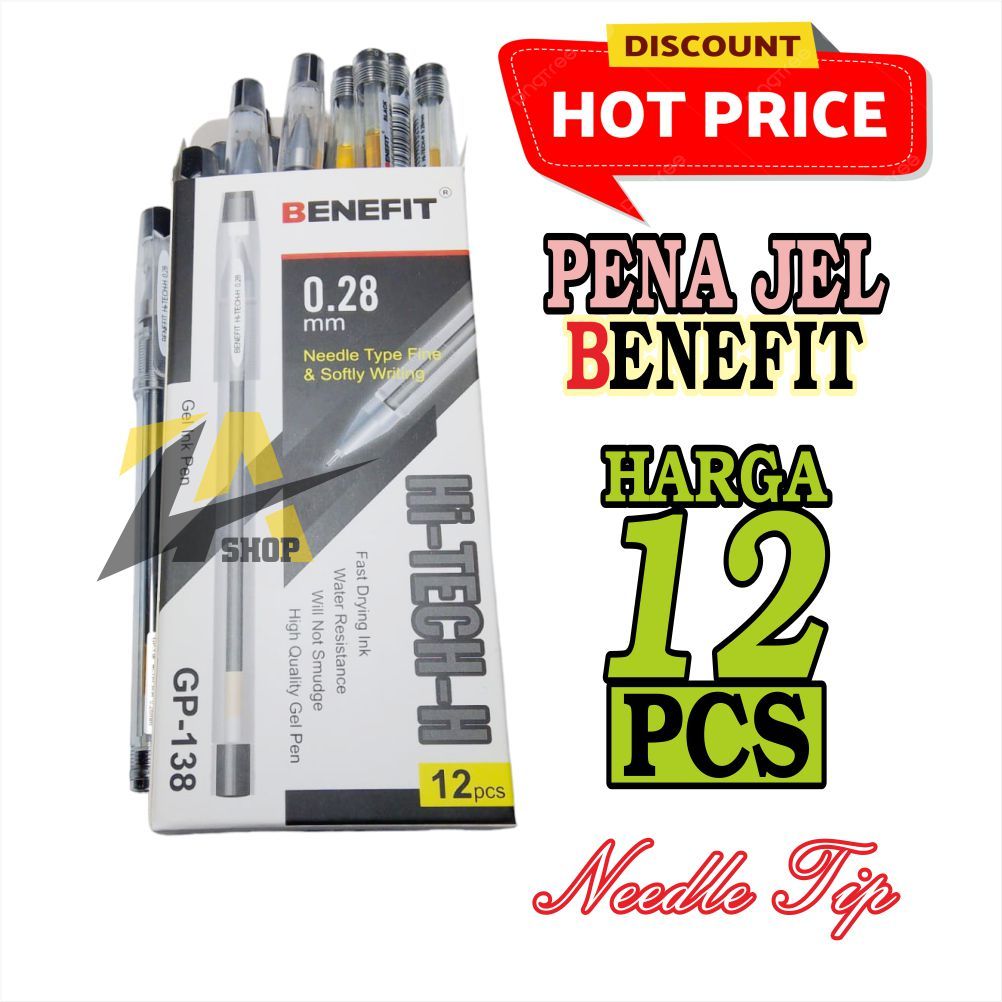 

PULPEN BOLPOIN GEL PEN BENEFIT Hi-TECH-H PENA JEL 0.28mm GP 138 Harga 1 Pack isi 12 pcs