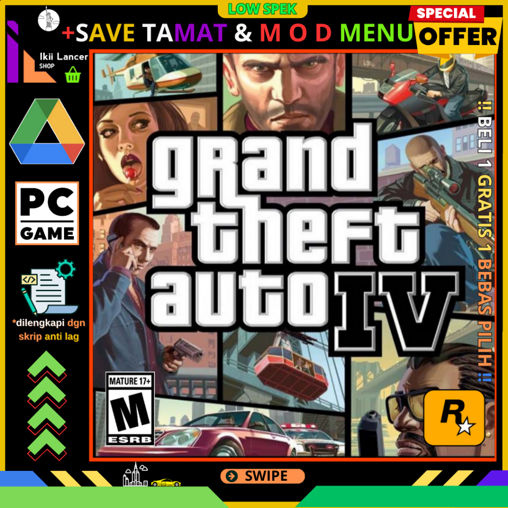 Grand Theft Auto IV - PC Laptop Games [GTA 4 SAVETAMAT]