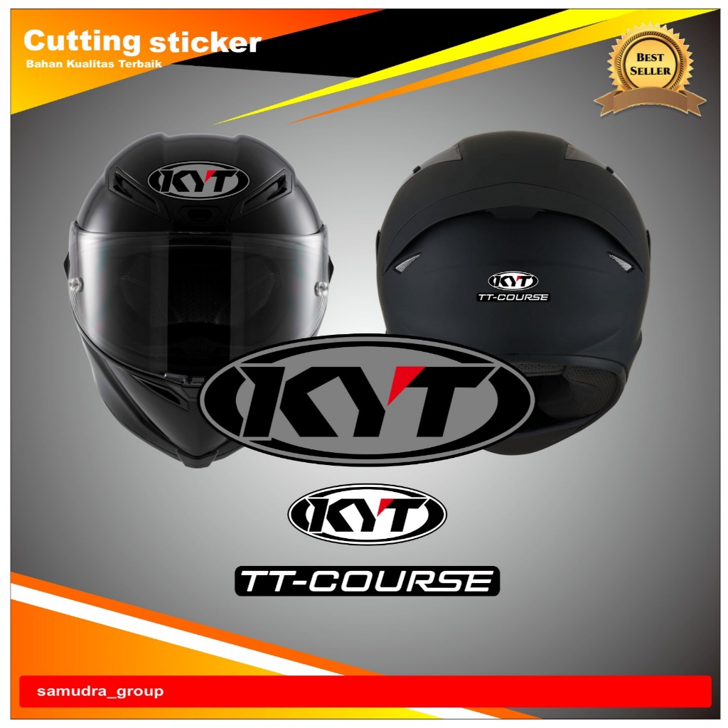 stiker helm sticker helmet KYT TT COURSE