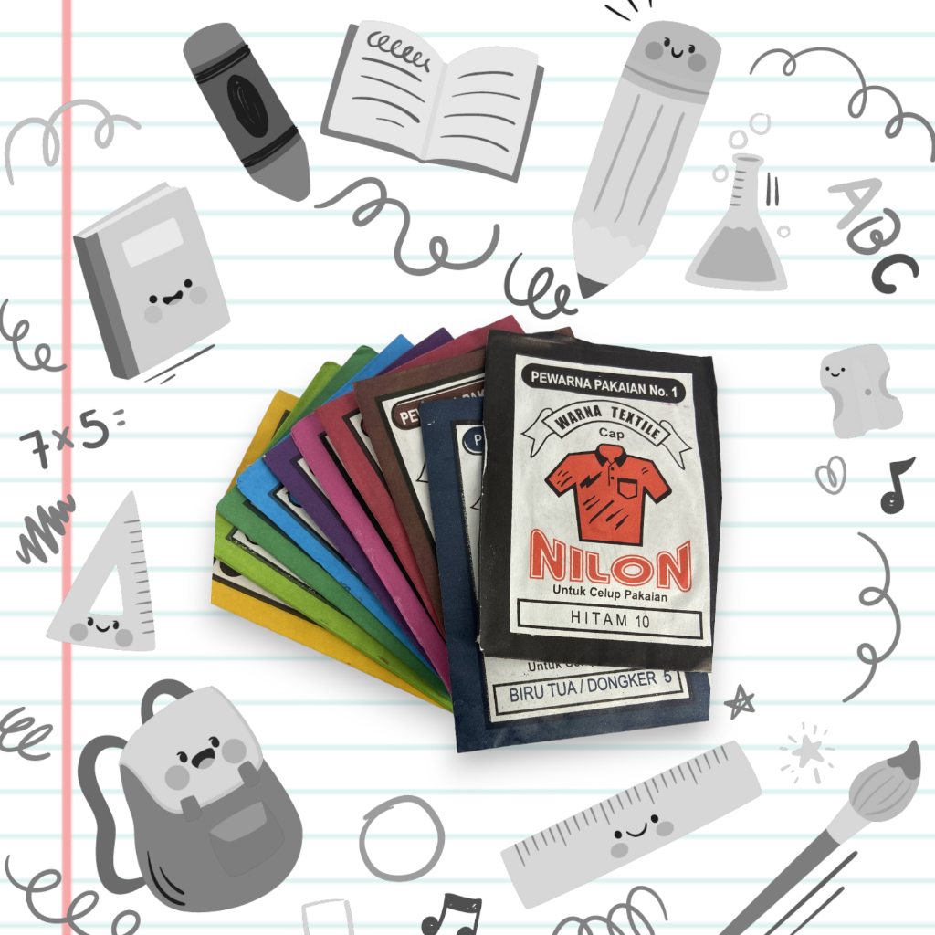 (PROMO) 5 PCS Wantex Pewarna Pakaian Kain Telstik Jeans Kanvas Silk Mewarnai Kerajinan Tahan Air Ant