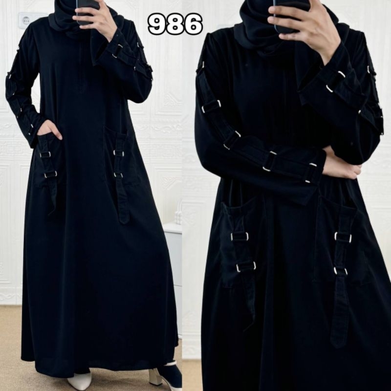 Abaya Maxi Dress Dubai Arab Saudi Turkey Kode 986