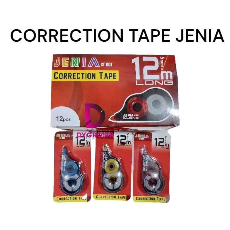 

DY ~ Tipe-X Kertas / Corection Tape Jenia 12M Kartun Lucu Tip X Tipex / Tipe X / Tipe-ex correction