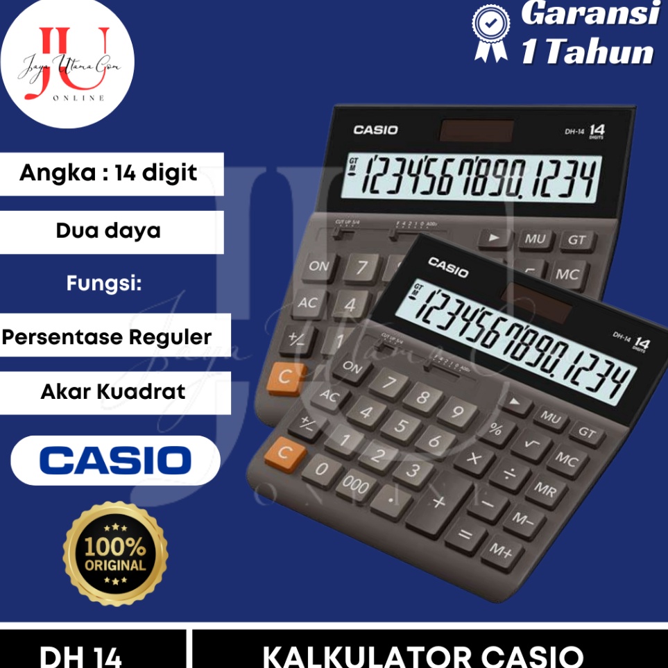 

KODE Y54L Kalkulator Casio DH 14 Kalkulator Dekstop Original