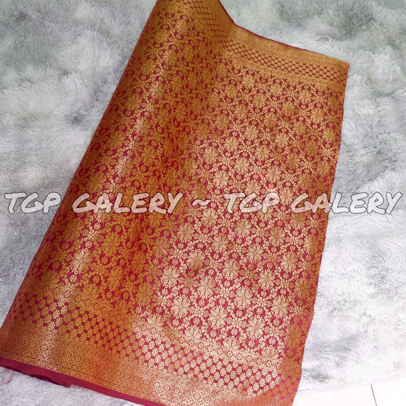 Promo  Bahan Songket / Bahan Songket Meteran / Bahan Tenun Songket Palembang / Songket Mesin /