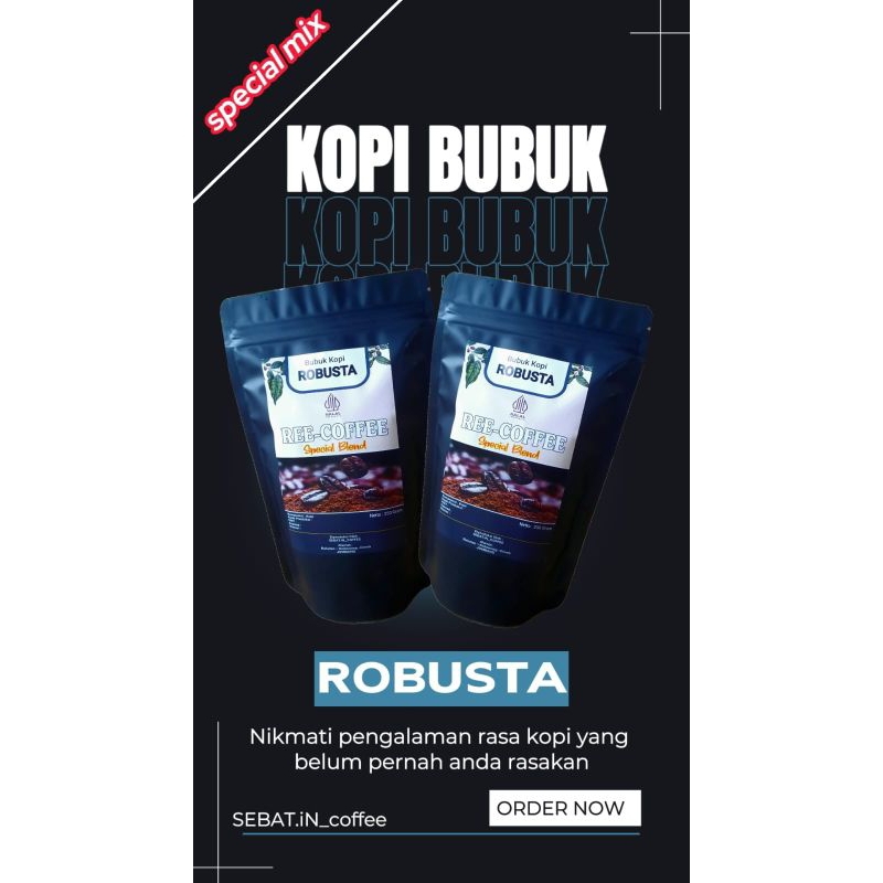 

REE COFFE bubuk kopi robusta wonosalam