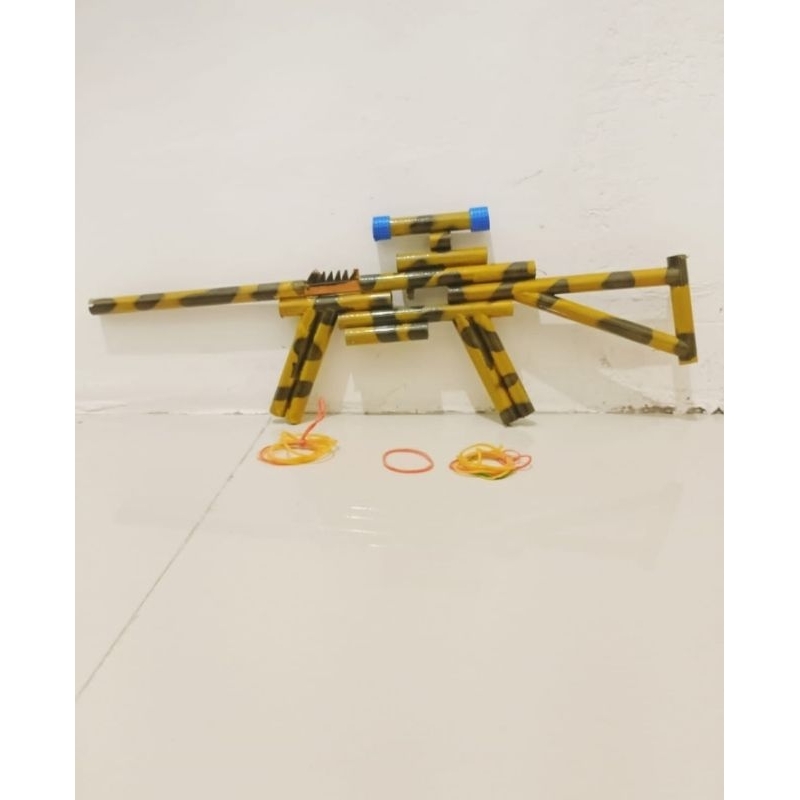 Mainan tembak PVC Peluru Karet /Pistol Mainan Anak Model Laras Panjang