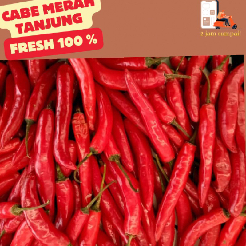 

Cabe merah besar cabe tanjung cabai merah 100 gram KIRIM INSTAN BANDUNG