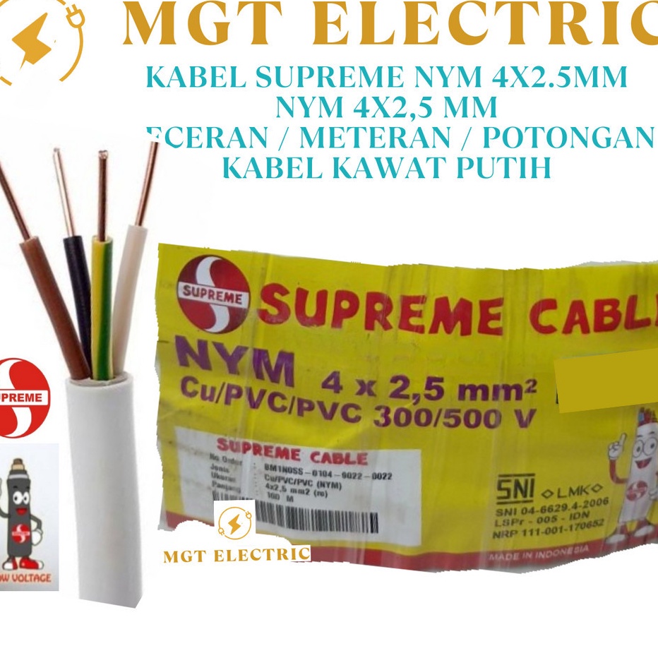 HJ6 KABEL SUPREME NYM 4X25 MM  NYM 4X25 MM ECERAN  METERAN