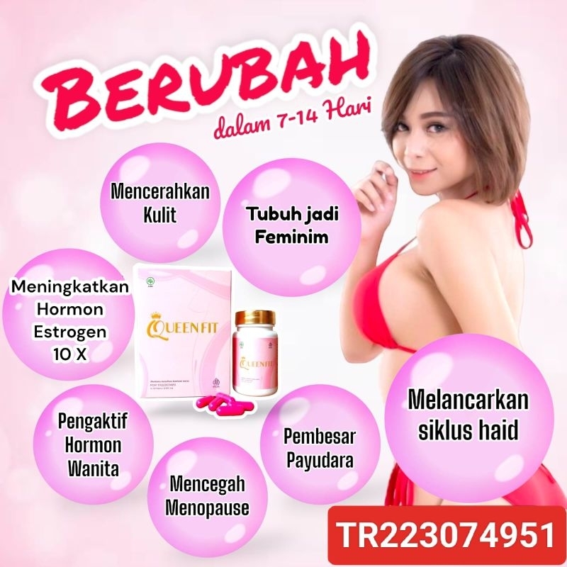 [BPOM] PENGENCANG DAN PEMBESAR PAYUDARA QUEEN FIT SUPLEMEN HORMON ESTROGEN PRIVASI AMAN HALAL