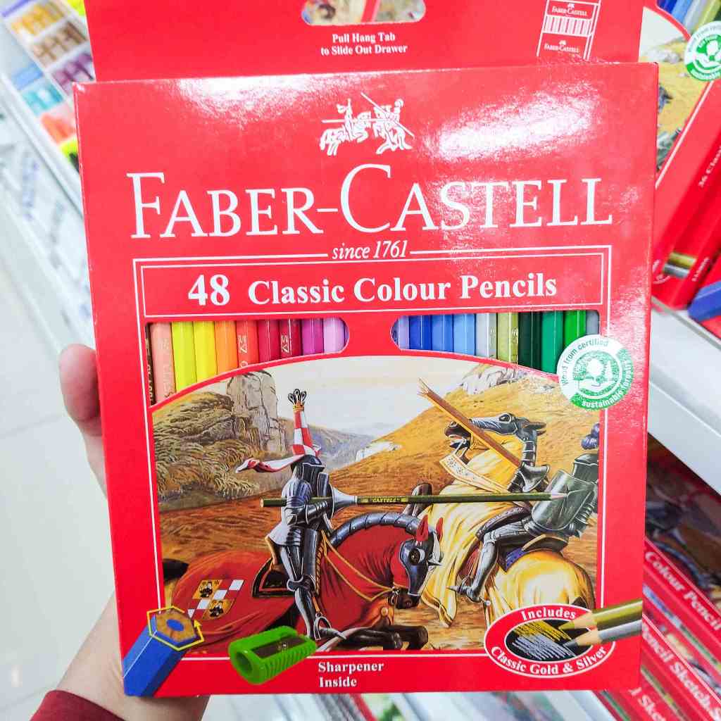 

FABER CASTELL 48 CLASSIC COLOUR PENCIL PENSIL WARNA ALAT TULIS SEKOLAH STATIONERY HAMPERS SOUVENIR ULANG TAHUN ANAK