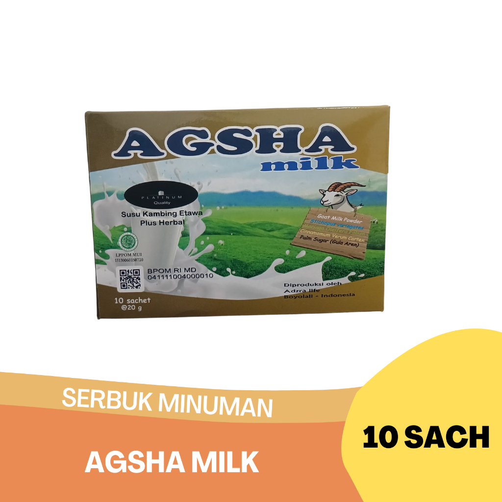 

Agsha milk 1 box isi 10 sachet