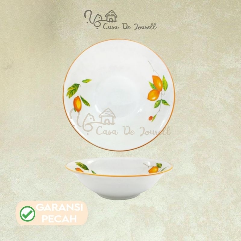 Mangkok Sayur 6", 7" Lemon P Lis/Keramik/Mangkok sayur lemon/Mangkok sayur motif/Mangkok sayur aesth