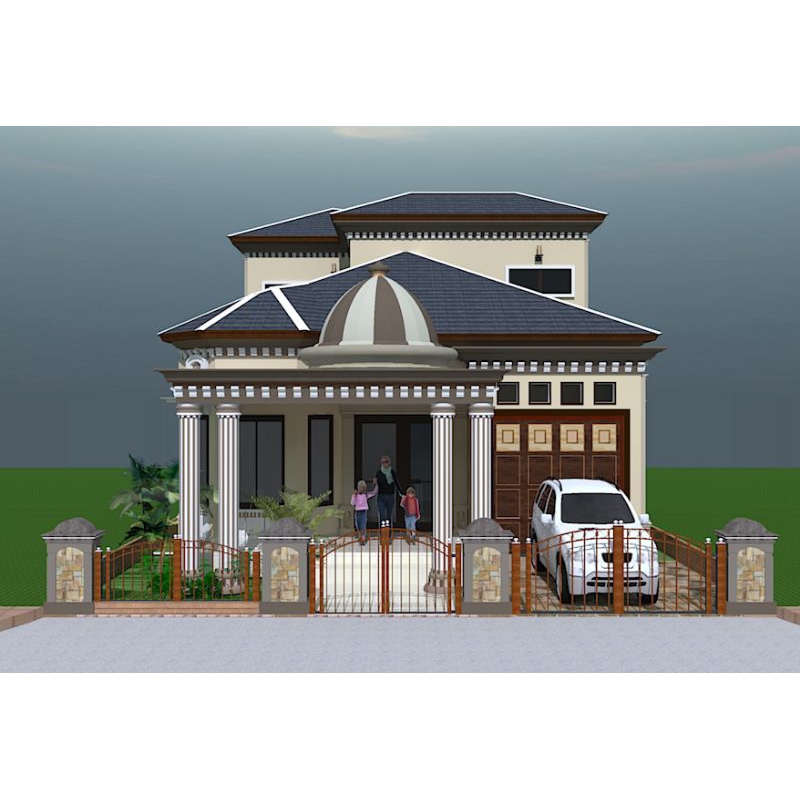 DESAIN RUMAH KLASIK 002. PAKET DESAIN RUMAH 3D, jasa desain rumah, gambar arsitek