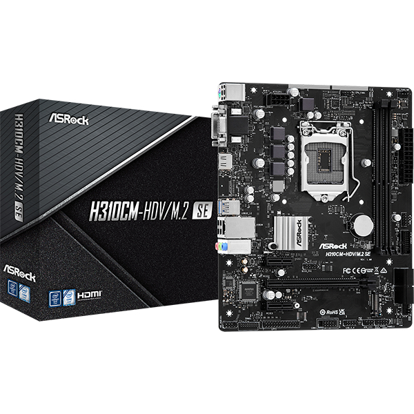Motherboard ASRock H310CM-HDV / M.2 SE - LGA1151 Q270 DDR4 USB3.2 SATA3