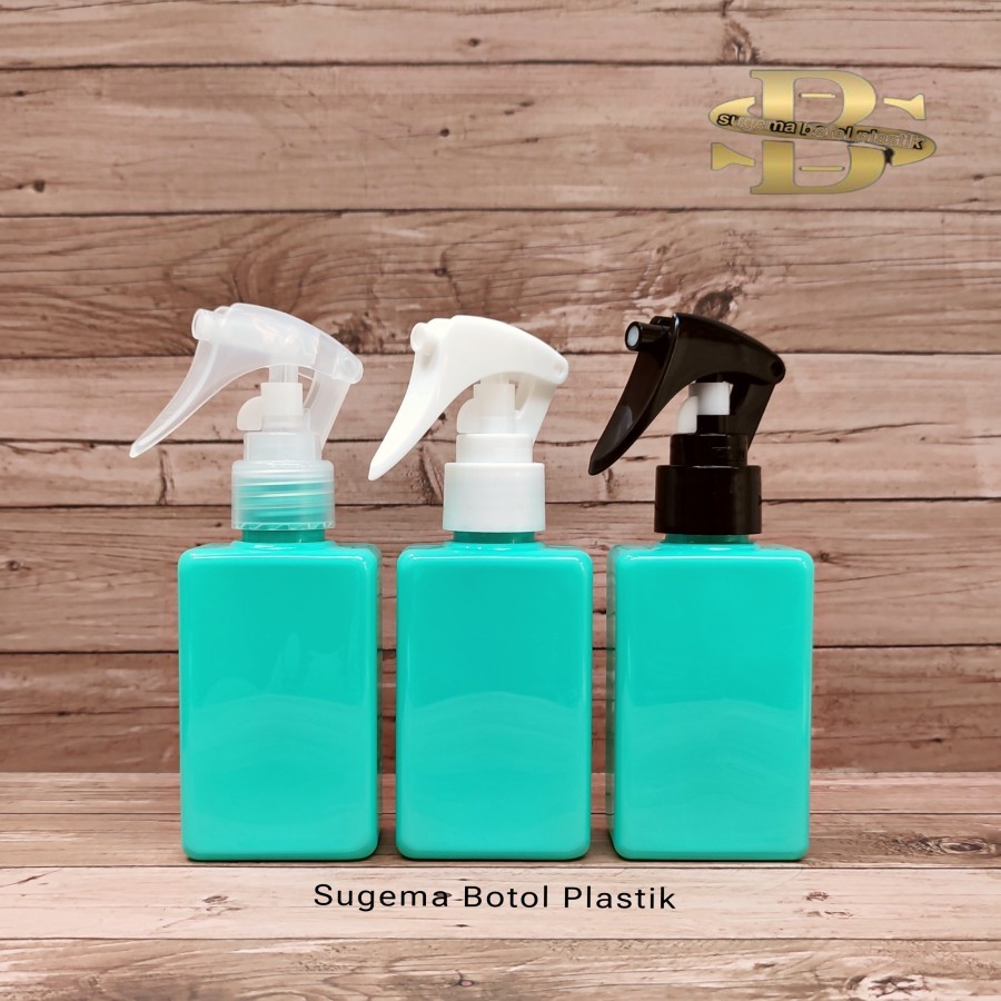 Botol Spray 100ml Kotak Plastik Hijau / Botol Triger 100ml Pet Tebal