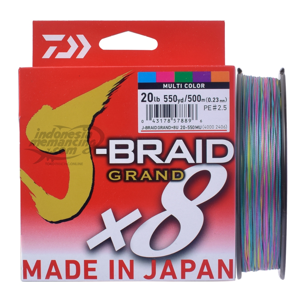 Senar PE Daiwa J Braid Grand X8 500M Multicolor