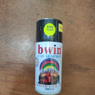 Cat Semprot BWIN kuning terang stabilo /acrylic lacQuer spray pain BWIN / cat kaleng BWIN yellow (st