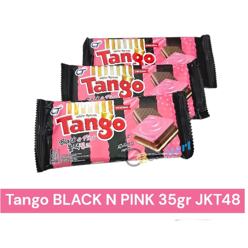 

GSV TANGO Wafer Edisi Khusus JKT48 BLACK and PINK 35gr isi 10 Bonus 3