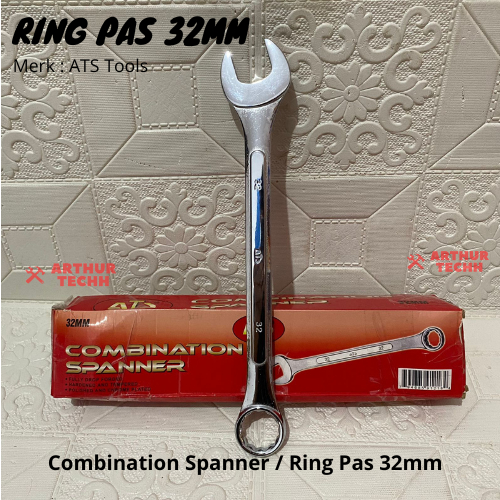 Kunci Ring Pas 32mm ATS Combination Spanner (Ring + Pas) Drop Forged
