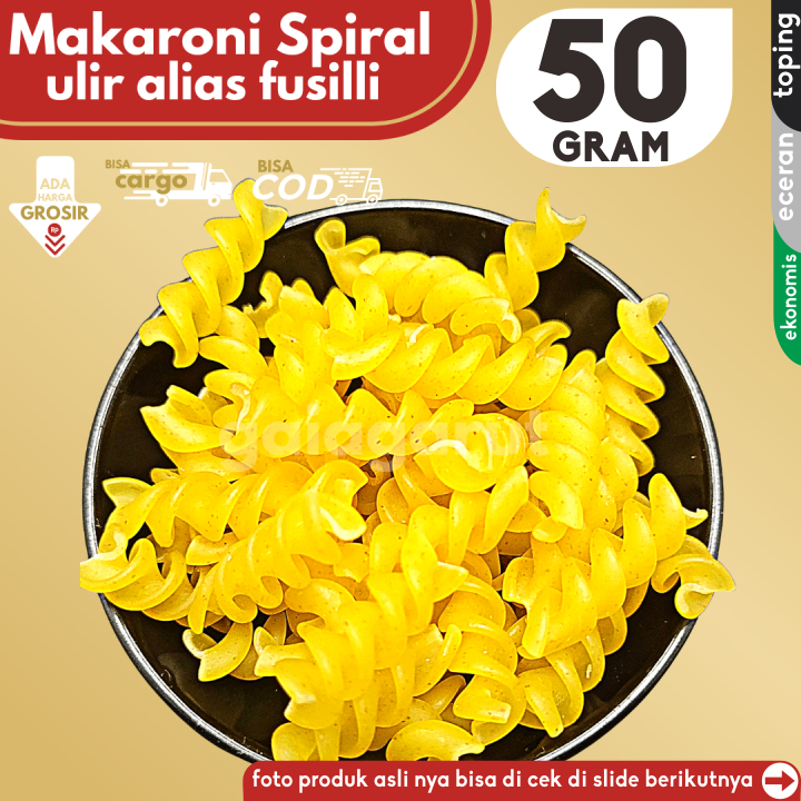 

Kerupuk MAKARONI ULIR SPIRAL 50g Bahan Seblak by GG (Bisa COD/Grosir/Kargo)