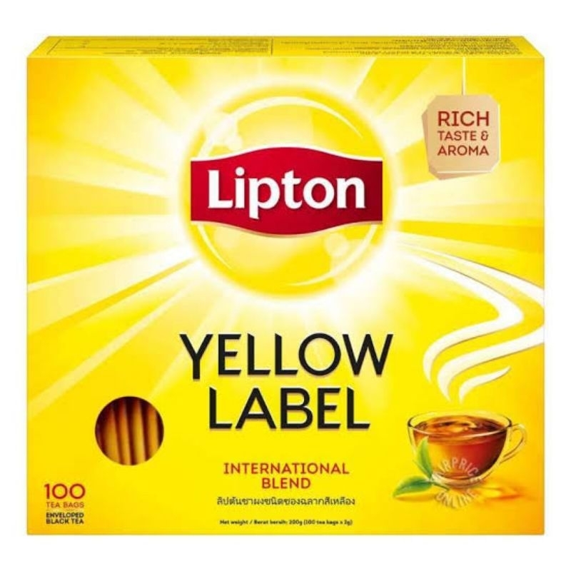 

lipton tea yellow label kemasan
