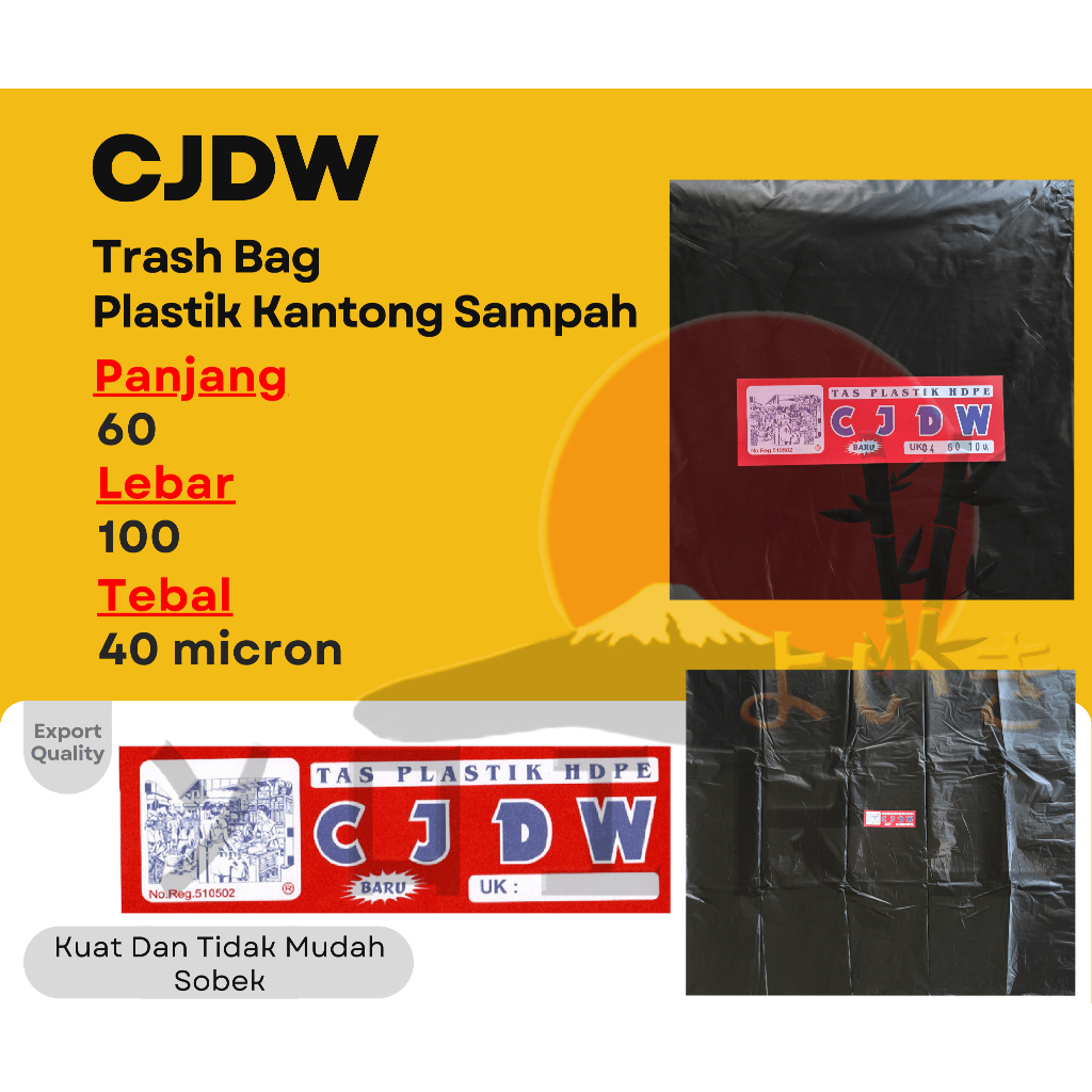 Plastik Kresek HD cap CJDW (Berkualitas, Murah, Serbaguna, Polos, Kuat, Ekonomis, Tahan Sobek, Prakt