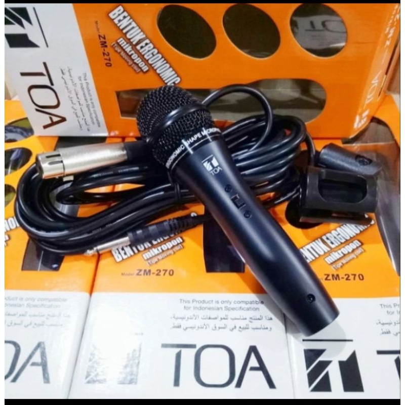 mic toa ZM-270 mic kabel mic pegang mic adzan toa ZM 270 original NEW