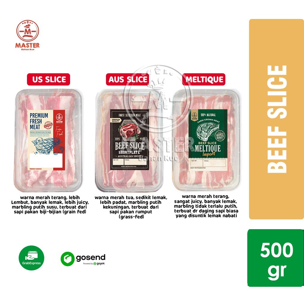 

US Beef Shortplate Slice / Daging Sapi Premium HALAL [500 gr] KHUSUS GOSEND