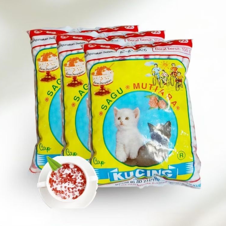 

Sagu Mutiara Cap kucing Kemasan 100 gr